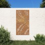 Adorno de pared de jardín acero corten diseño de hoja 105x55 cm de vidaXL, Carteles, copias y arte visual - Ref: Foro24-82449...