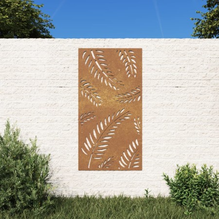 Corten steel garden wall ornament leaf design 105x55 cm by vidaXL, Posters, prints and visual art - Ref: Foro24-824493, Price...