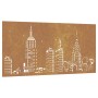 Adorno de pared de jardín acero corten diseño skyline 105x55 cm de vidaXL, Carteles, copias y arte visual - Ref: Foro24-82449...