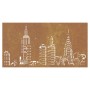 Adorno de pared de jardín acero corten diseño skyline 105x55 cm de vidaXL, Carteles, copias y arte visual - Ref: Foro24-82449...