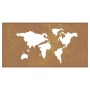 Corten steel garden wall decoration world map design 105x55 cm by vidaXL, Posters, prints and visual art - Ref: Foro24-824498...