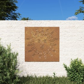 Garten-Wandschmuck Cortenstahl Sonnendesign 55x55 cm von vidaXL, Poster, Drucke und visuelle Kunst - Ref: Foro24-824501, Prei...