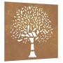 Corten steel garden wall ornament tree design 55x55 cm by vidaXL, Posters, prints and visual art - Ref: Foro24-824502, Price:...