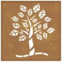 Corten steel garden wall ornament tree design 55x55 cm by vidaXL, Posters, prints and visual art - Ref: Foro24-824505, Price:...