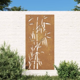 Garden wall decoration corten steel bamboo design 105x55 cm by vidaXL, Posters, prints and visual art - Ref: Foro24-824506, P...