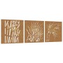 Garden wall decoration 3 pcs Corten steel grass design 55x55 cm by vidaXL, Posters, prints and visual art - Ref: Foro24-82450...