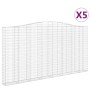 Gabion baskets 5 pcs arch shape iron 400x30x200/220 cm by vidaXL, Pots and planters - Ref: Foro24-3145894, Price: 1,00 €, Dis...