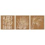 Garden wall decoration 3 pcs Corten steel grass design 55x55 cm by vidaXL, Posters, prints and visual art - Ref: Foro24-82450...