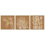 Garden wall decoration 3 pcs Corten steel grass design 55x55 cm by vidaXL, Posters, prints and visual art - Ref: Foro24-82450...