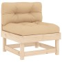 Central sofa with solid pine wood cushions by vidaXL, Modular outdoor sofas - Ref: Foro24-825429, Price: 83,18 €, Discount: %