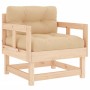 Garden armchairs with cushions 2 pcs solid pine wood by vidaXL, Modular outdoor sofas - Ref: Foro24-825443, Price: 164,72 €, ...