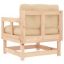 Garden armchairs with cushions 2 pcs solid pine wood by vidaXL, Modular outdoor sofas - Ref: Foro24-825443, Price: 164,72 €, ...