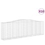 Gabion baskets 10 pcs arch shape iron 400x50x120/140 cm by vidaXL, Pots and planters - Ref: Foro24-3145977, Price: 1,00 €, Di...