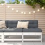 Central sofas with cushions 2 pcs solid white pine wood by vidaXL, Modular outdoor sofas - Ref: Foro24-825577, Price: 184,65 ...