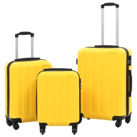 Juego de maletas rígidas con ruedas trolley amarillo ABS de vidaXL, Maletas - Ref: Foro24-91876, Precio: 128,59 €, Descuento: %