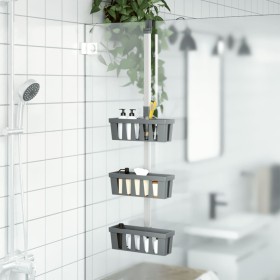 Aluminum shower hanging shelf 30x15x(67-105) cm by vidaXL, soap dishes - Ref: Foro24-154599, Price: 24,13 €, Discount: %