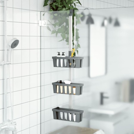 Aluminum shower hanging shelf 30x15x(67-105) cm by vidaXL, soap dishes - Ref: Foro24-154599, Price: 24,13 €, Discount: %