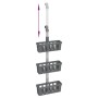 Aluminum shower hanging shelf 30x15x(67-105) cm by vidaXL, soap dishes - Ref: Foro24-154599, Price: 24,13 €, Discount: %