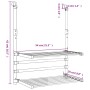 Balkonwäscheleine aus Aluminium 54x25x42 cm von vidaXL, Wäscheleinen und Kleiderbügel - Ref: Foro24-154604, Preis: 47,03 €, R...