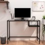 Black glass computer desk 100x36x74 cm by vidaXL, Desks - Ref: Foro24-331622, Price: 81,52 €, Discount: %