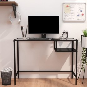 Black glass computer desk 100x36x74 cm by vidaXL, Desks - Ref: Foro24-331622, Price: 71,99 €, Discount: %