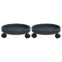 Plant stand with wheels 2 pcs gray diameter 34 cm 35 kg by vidaXL, Pot stands - Ref: Foro24-154609, Price: 26,22 €, Discount: %