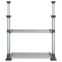 Aluminum kitchen shelf 50x25x(50-70) cm by vidaXL, Storage containers - Ref: Foro24-154616, Price: 29,57 €, Discount: %