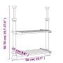 Aluminum kitchen shelf 50x25x(50-70) cm by vidaXL, Storage containers - Ref: Foro24-154616, Price: 29,57 €, Discount: %