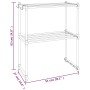 Estantería para microondas aluminio blanco 51x27x63 cm de vidaXL, Contenedores para utensilios de cocina - Ref: Foro24-154617...