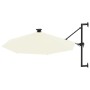 Wall umbrella with LEDs and metal pole 300 cm sand by vidaXL, Umbrellas - Ref: Foro24-312522, Price: 118,68 €, Discount: %