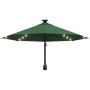 Wall umbrella with LEDs and metal pole 300 cm green by vidaXL, Umbrellas - Ref: Foro24-312523, Price: 114,32 €, Discount: %