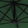 Wall umbrella with LEDs and metal pole 300 cm green by vidaXL, Umbrellas - Ref: Foro24-312523, Price: 114,32 €, Discount: %