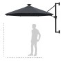 Wall umbrella with LEDs and metal pole 300 cm anthracite by vidaXL, Umbrellas - Ref: Foro24-312524, Price: 119,33 €, Discount: %