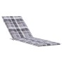 Gray checkered printed lounger cushion (75+105)x50x4 cm by vidaXL, Cushions for chairs and sofas - Ref: Foro24-314187, Price:...