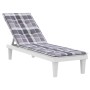 Gray checkered printed lounger cushion (75+105)x50x4 cm by vidaXL, Cushions for chairs and sofas - Ref: Foro24-314187, Price:...