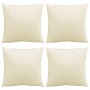 Decorative cushions 4 pcs cream fabric 40x40 cm by vidaXL, Cushions - Ref: Foro24-314325, Price: 31,99 €, Discount: %