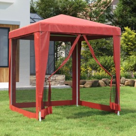 Carpa para fiestas con 4 paredes de malla HDPE rojo 2x2 m de vidaXL, Carpas y cenadores - Ref: Foro24-319220, Precio: 71,99 €...