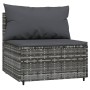 Central garden sofa with gray synthetic rattan cushions by vidaXL, Outdoor sofas - Ref: Foro24-319769, Price: 45,69 €, Discou...