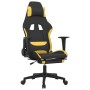 Massage gaming chair with black and yellow fabric footrest by vidaXL, Gaming chairs - Ref: Foro24-345504, Price: 144,82 €, Di...