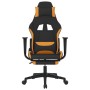 Massage-Gaming-Stuhl mit Fußstütze aus schwarzem und orangefarbenem Stoff von vidaXL, Gaming-Stühle - Ref: Foro24-345505, Pre...