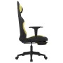 Silla gaming de masaje con reposapiés tela negro y verde claro de vidaXL, Sillones para videojuegos - Ref: Foro24-345506, Pre...