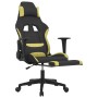 Massage gaming chair with footrest in black and light green fabric by vidaXL, Gaming chairs - Ref: Foro24-345506, Price: 131,...