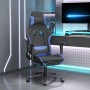 Massage gaming chair with black and blue fabric footrest by vidaXL, Gaming chairs - Ref: Foro24-345507, Price: 144,82 €, Disc...