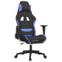 Massage gaming chair with black and blue fabric footrest by vidaXL, Gaming chairs - Ref: Foro24-345507, Price: 144,82 €, Disc...