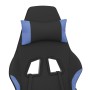 Massage-Gaming-Stuhl mit Fußstütze aus schwarzem und blauem Stoff von vidaXL, Gaming-Stühle - Ref: Foro24-345507, Preis: 144,...