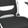 Silla gaming de masaje con reposapiés tela negro y blanco de vidaXL, Sillones para videojuegos - Ref: Foro24-345508, Precio: ...