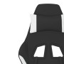 Massage-Gaming-Stuhl mit Fußstütze aus schwarz-weißem Stoff von vidaXL, Gaming-Stühle - Ref: Foro24-345508, Preis: 144,82 €, ...