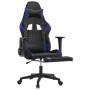 Gaming-Stuhl mit Massage und Fußstütze aus schwarz-blauem Kunstleder von vidaXL, Gaming-Stühle - Ref: Foro24-345522, Preis: 1...