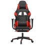 Massage gaming chair with synthetic leather and black red footrest by vidaXL, Gaming chairs - Ref: Foro24-345523, Price: 145,...