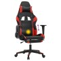 Massage gaming chair with synthetic leather and black red footrest by vidaXL, Gaming chairs - Ref: Foro24-345523, Price: 145,...